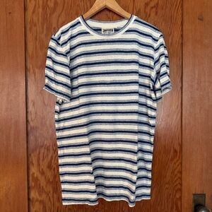 Jungmaven X Eddie Bauer collab cotton/hemp striped shirt